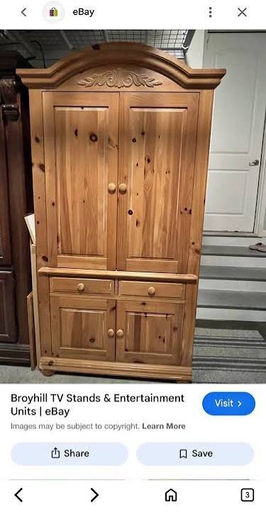 Broyhill Fontana Knotty Pine Armoire
