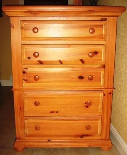 Broyhill Fontana Knotty Pine Tall Chest